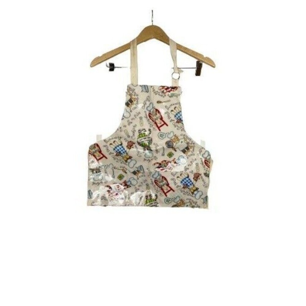 Cat and Cooking Chef Kids Apron Kitchen Boys Girls Stain Resistant Plastic